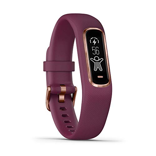 Garmin vívosmart 4 Fitness-Tracker - stilvolles Design, Herzfrequenzmessung am Handgelenk, Schlafanalyse