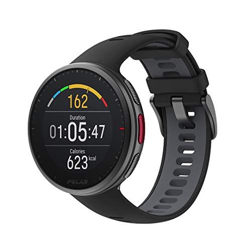 Polar Vantage V2 – Premium Multisportuhr GPS Smartwatch – Pulsmessung am Handgelenk für Laufen, Schwimmen, Radfahren – Musiksteuerung, Wettervorhersage, Smart Notifications